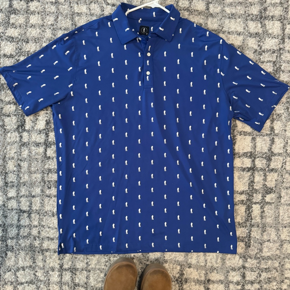 U Suck at Golf Blue Polo